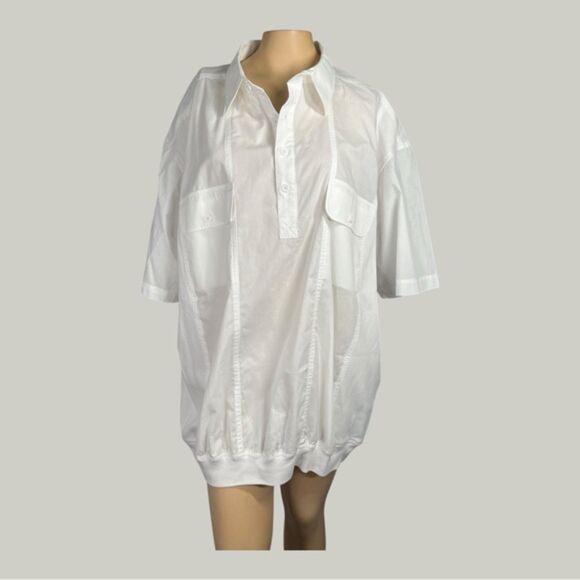 HB White Banded Short Sleeve Button Down Shirt 2XL - Picture 1 of 7